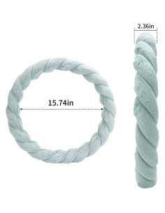 Cubierta de Volante de Piel de Pana Evankin Azul 35.56-37.47 cm 2