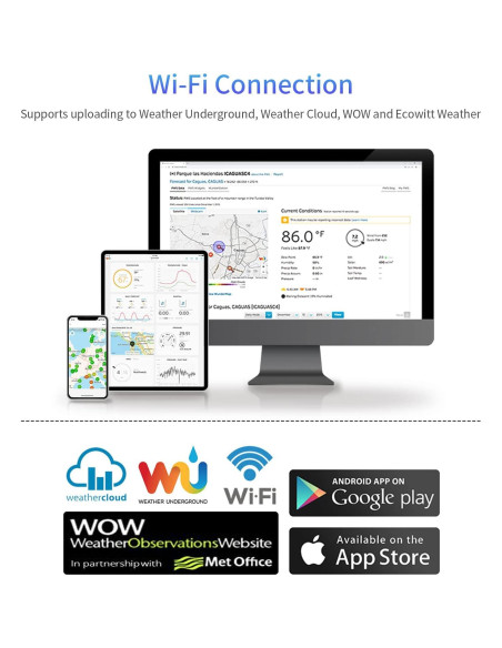 Kit Medidor Humedad Suelo Ecowitt GW1106 con Wi-Fi