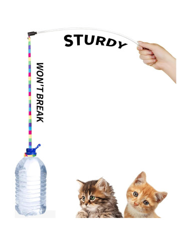 Varita Interactiva para Gatos FYNIGO Arcoíris 140 cm 2 Piezas