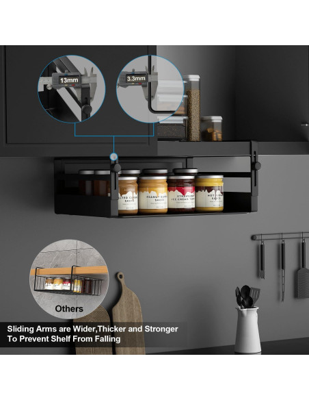 2 Cestas de Almacenamiento Bajo Estante AmonHouseware Negro 2 Cestas de Almacenamiento Bajo Estante AmonHouseware Negro