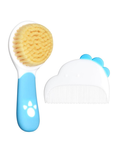 Juego de Cepillo y Peine para Bebés Azul - Cuidado Suave