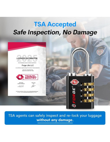 Cerradura TSA Forja TS-431 Doble Apertura 2 Pk Negra