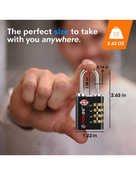 Cerradura TSA Forja TS-431 Doble Apertura 2 Pk Negra