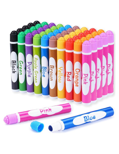 Marcadores de Puntos Woswel - Paquete de 50 Colores Lavables