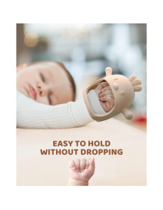 3 Paquetes Mitón de Dentición Silicona Bebés 3+ Meses BPA Free 2