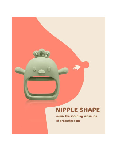 3 Paquetes Mitón de Dentición Silicona Bebés 3+ Meses BPA Free