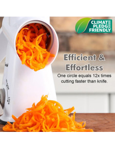 Rallador de Queso Rotatorio Geedel con 3 Cuchillas Desmontables 2