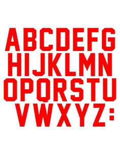 Letras de Vinilo de Transferencia FANBRILLIANT 104 Piezas 5.08 cm Rojas
