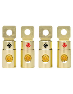 Juego de terminales de anillo de batería InstallGear 1/0 AWG - Paquete de 4