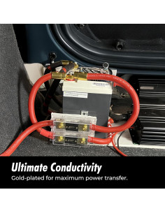 Juego de terminales de anillo de batería InstallGear 1/0 AWG - Paquete de 4 2