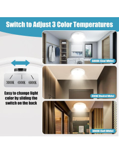 Luz de Techo LED 20W con Sensor de Movimiento 3CCT Ajustable 2