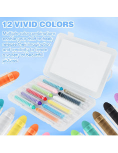 Tiza Sin Polvo Zhenbuco - Set de 12 Colores para Niños 2