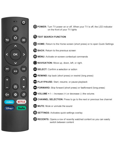 Control Remoto Infrarrojo Weitov para TV Insignia/Toshiba