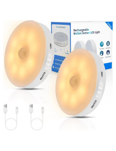 Luz LED de Sensor de Movimiento ChiChi 2Pack Cálido 3000K