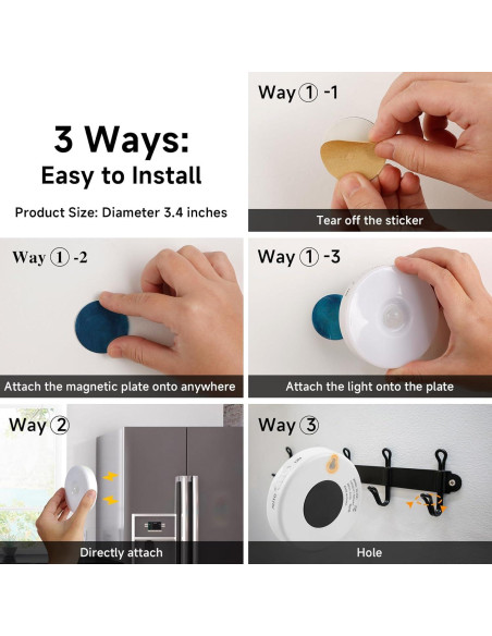 Luz LED de Sensor de Movimiento ChiChi 2Pack Cálido 3000K