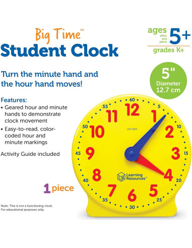 Reloj de Enseñanza Learning Resources LER2095 12 Horas