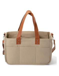 Organizador de Pañales Mr. Pen Caddy de Fieltro con Cuero