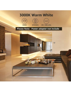 Tira LED 5m Lepro 12V Blanco Cálido 3000K SMD 2835 2