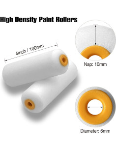 Rodillo de Pintura de Espuma Origin 4" Paquete de 10 Sin Pelusa 2