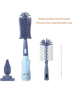 Cepillo de Limpieza para Botellas y Tazas Chemimoso Azul 2