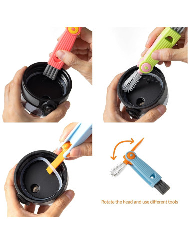 Cepillo de Limpieza para Botellas y Tazas Chemimoso Azul