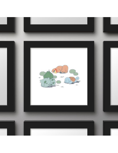 Arte de Pared Gallery Pops Pokémon - Bulbasaur, Charmander, Squirtle 30.48 cm
