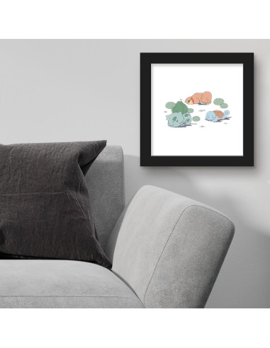 Arte de Pared Gallery Pops Pokémon - Bulbasaur, Charmander, Squirtle 30.48 cm