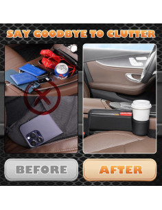 Organizador de Hueco para Asientos de Automóvil Rednow Negro 2