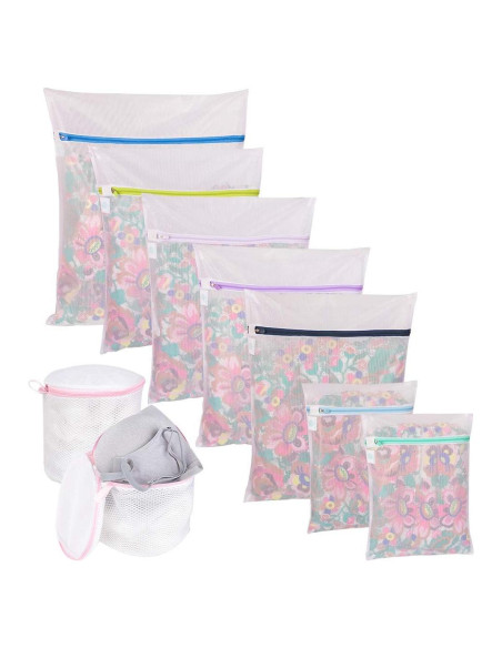 9 Bolsas de Malla para Lavandería Wanapure - Delicados y Sujetadores