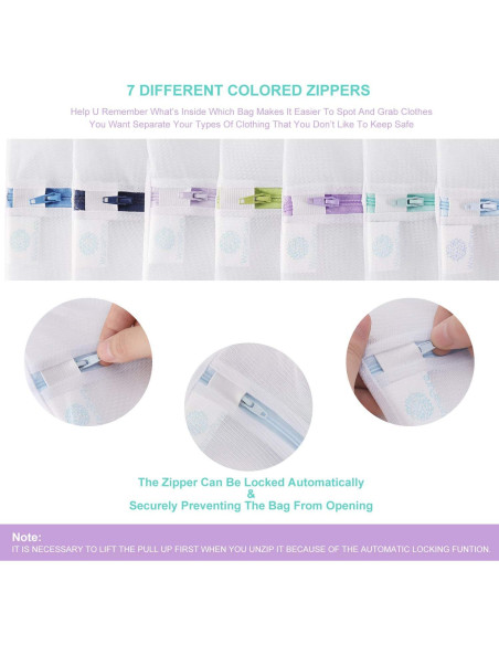 9 Bolsas de Malla para Lavandería Wanapure - Delicados y Sujetadores