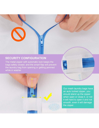 9 Bolsas de Malla para Lavandería Wanapure - Delicados y Sujetadores