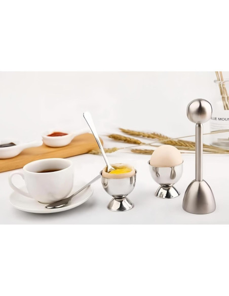 Juego de 5 Abridores de Huevos ZORIC - Acero Inoxidable