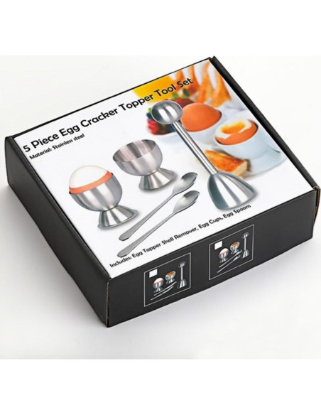 Juego de 5 Abridores de Huevos ZORIC - Acero Inoxidable