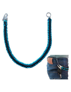 Llavero Táctico de Paracord HBWYDH 60.96 cm Negro y Azul