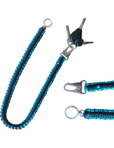 Llavero Táctico de Paracord HBWYDH 60.96 cm Negro y Azul 2