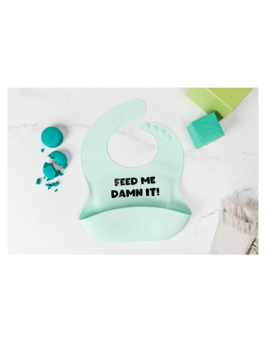 Babero de Silicona Daisy Frills para Bebé Ajustable y Duradero