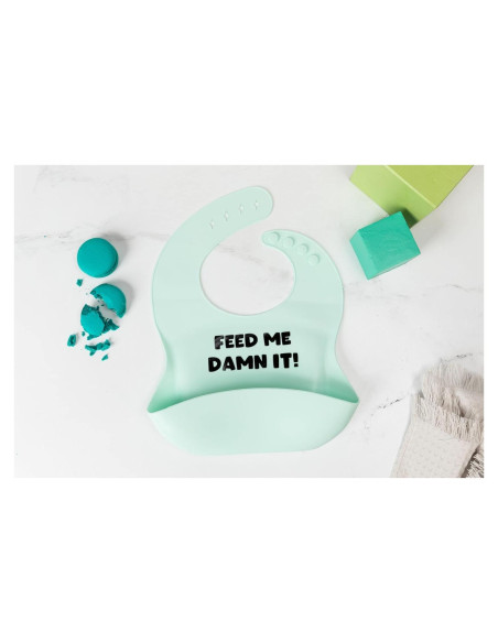 Babero de Silicona Daisy Frills para Bebé Ajustable y Duradero