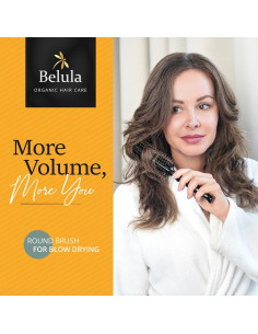 Cepillo Redondo de Cerda de Jabalí Belula 5.08 cm con Clips 2