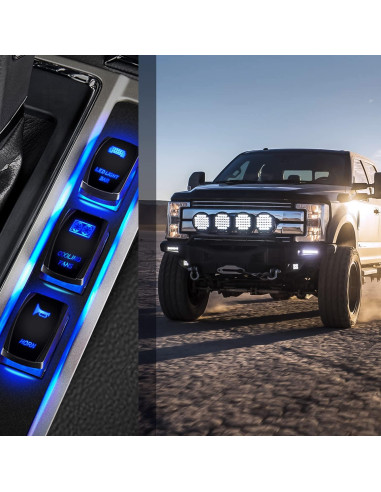 Interruptor de Palanca Nilight 5 Pines LED Azul 20A 12V