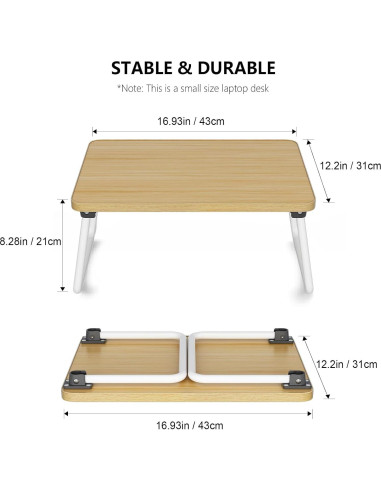 Bandeja Plegable para Computadora Portátil Promitop Beige