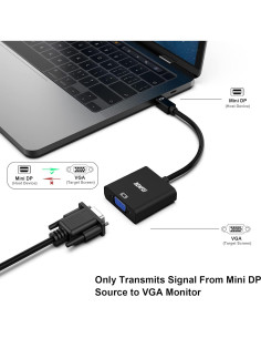 Adaptador Mini DisplayPort a VGA BENFEI 2 Paquete 1920x1200 2