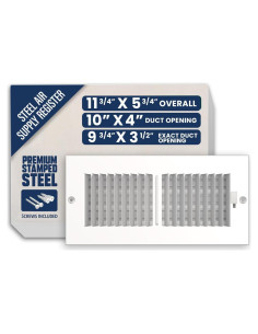 Cubierta de Ventilación de Aire Bryce Hardware 10 x 4 cm Blanca