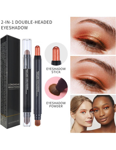 Lápiz de Sombra de Ojos Melsintern 12 Colores Mate y Brillo