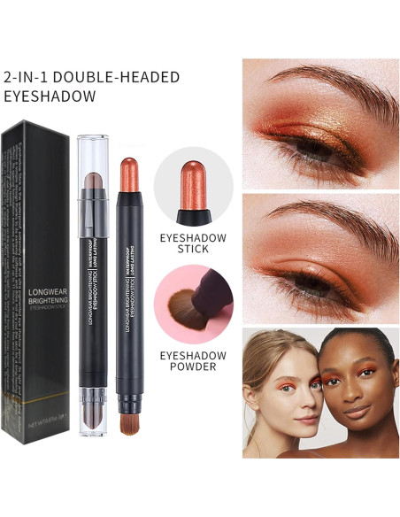 Lápiz de Sombra de Ojos Melsintern 12 Colores Mate y Brillo