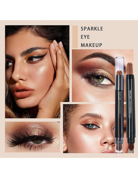 Lápiz de Sombra de Ojos Melsintern 12 Colores Mate y Brillo