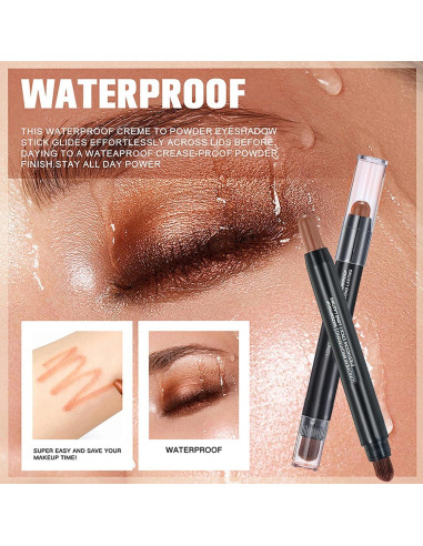 Lápiz de Sombra de Ojos Melsintern 12 Colores Mate y Brillo