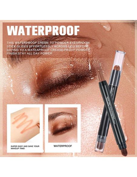 Lápiz de Sombra de Ojos Melsintern 12 Colores Mate y Brillo