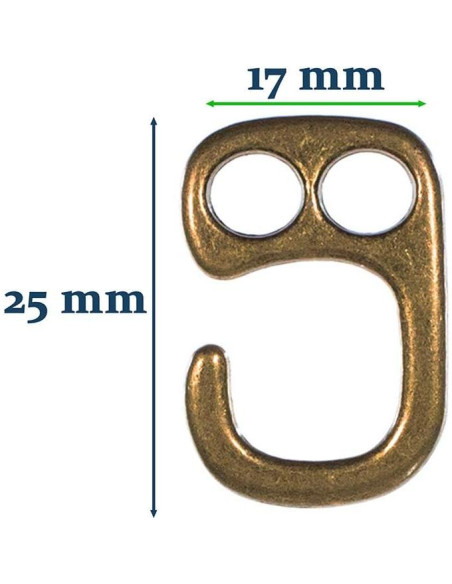 Ganchos de Anclaje Paracord Planet Bronce 2 Piezas 25mm