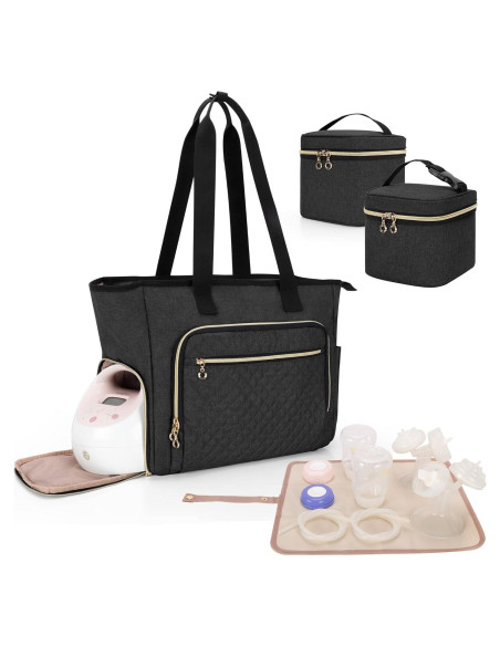 Bolsa para Extractor de Leche LUXJA Negra Compatible con Spectra S1/S2