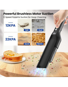 Aspiradora de Mano Inalámbrica Sweepcent SC1906B 22KPA 4 en 1 2